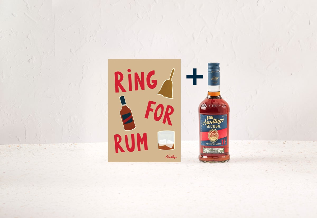 Ring for Rum A3 Print con Ron Santiago de Cuba Extra Añejo 11 Años (70cl)